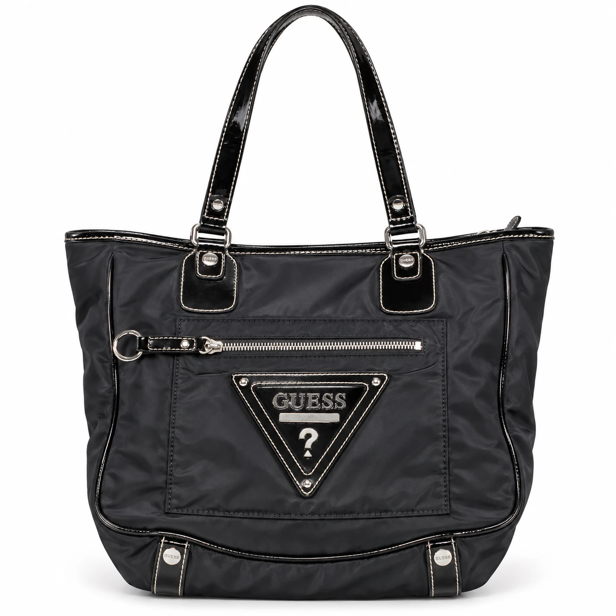 GUESS black nylon tote bag
