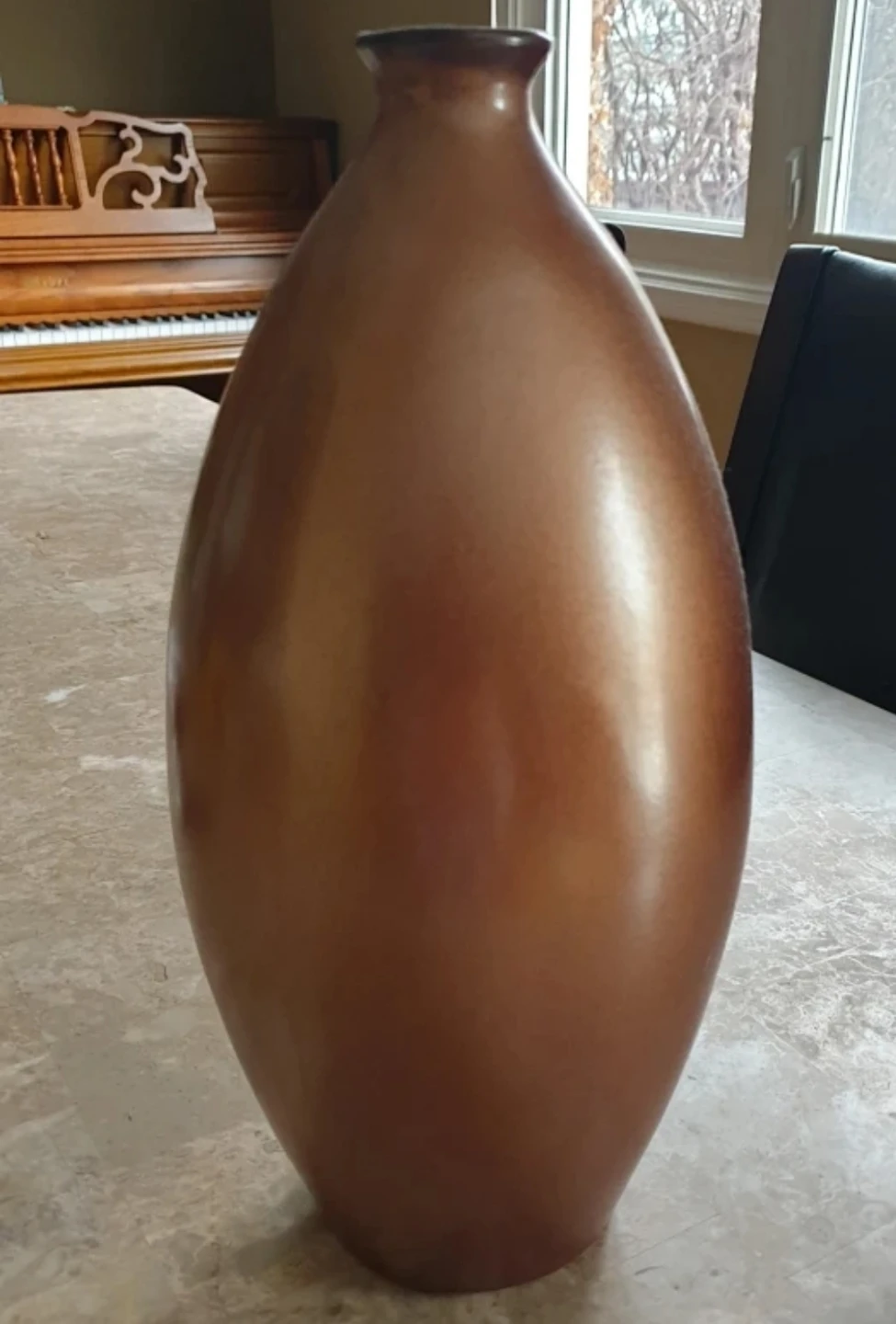 Large Metallic Bronze Decorative🏈 Vase