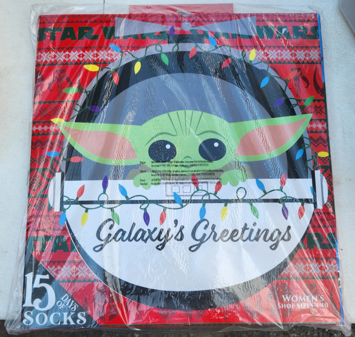 NEW Star Wars Baby Yoda 15 Days of Socks