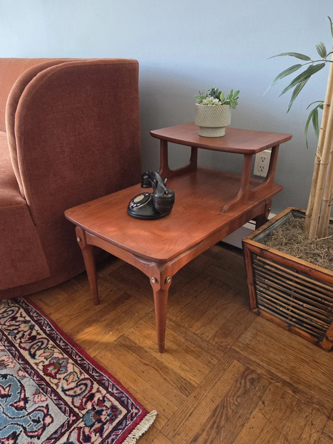 MCM Solid Wood Matching Two-Tier End Tables - photo 5