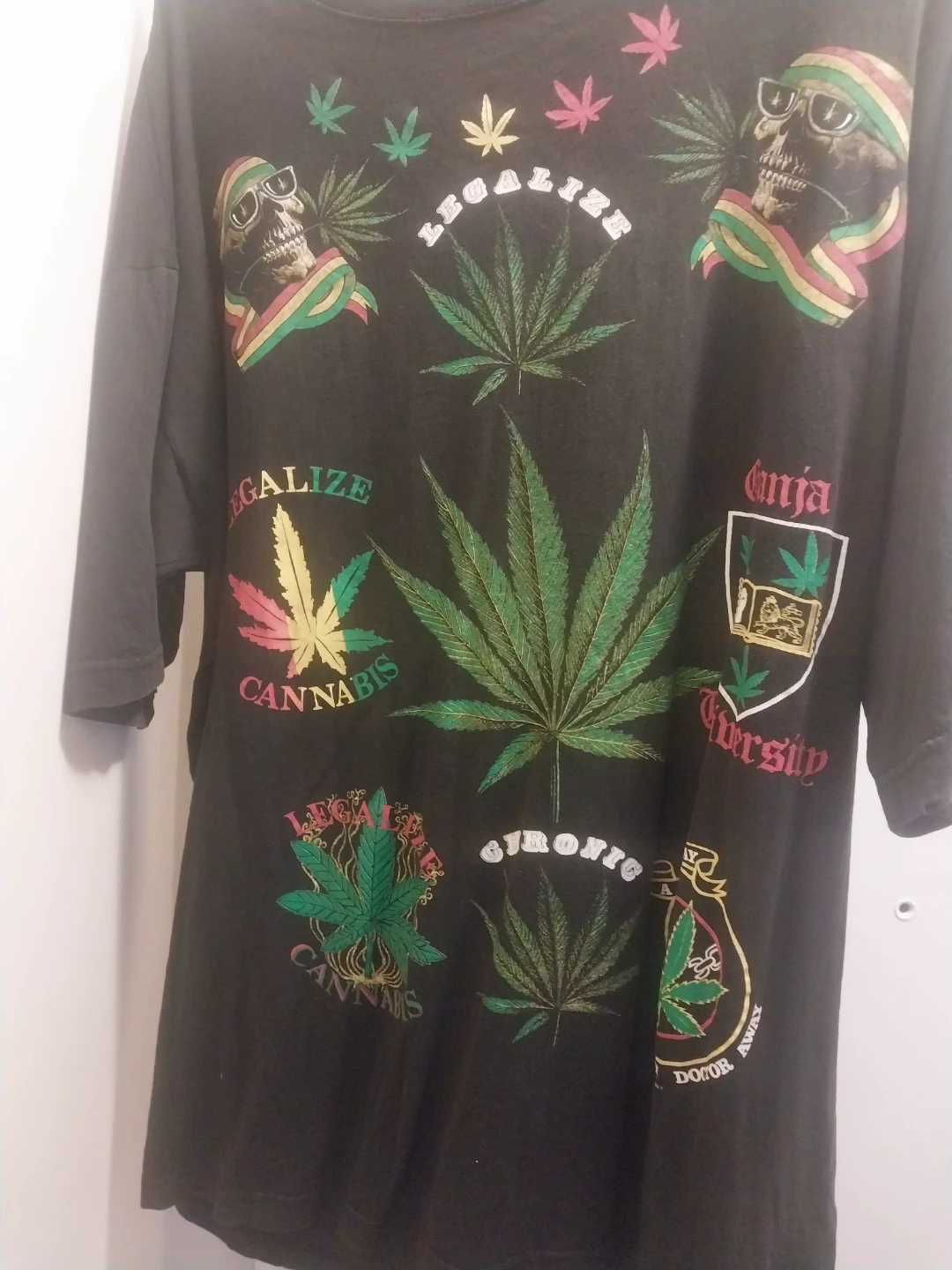 Black Legalize Cannabis Graphic T-Shirt