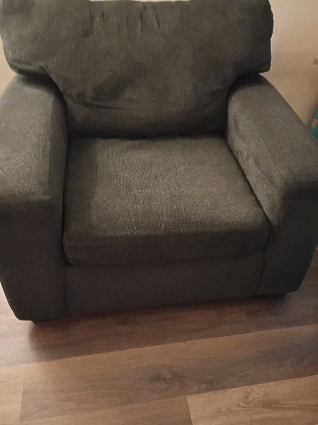 Dark Gray Upholstered Armchair