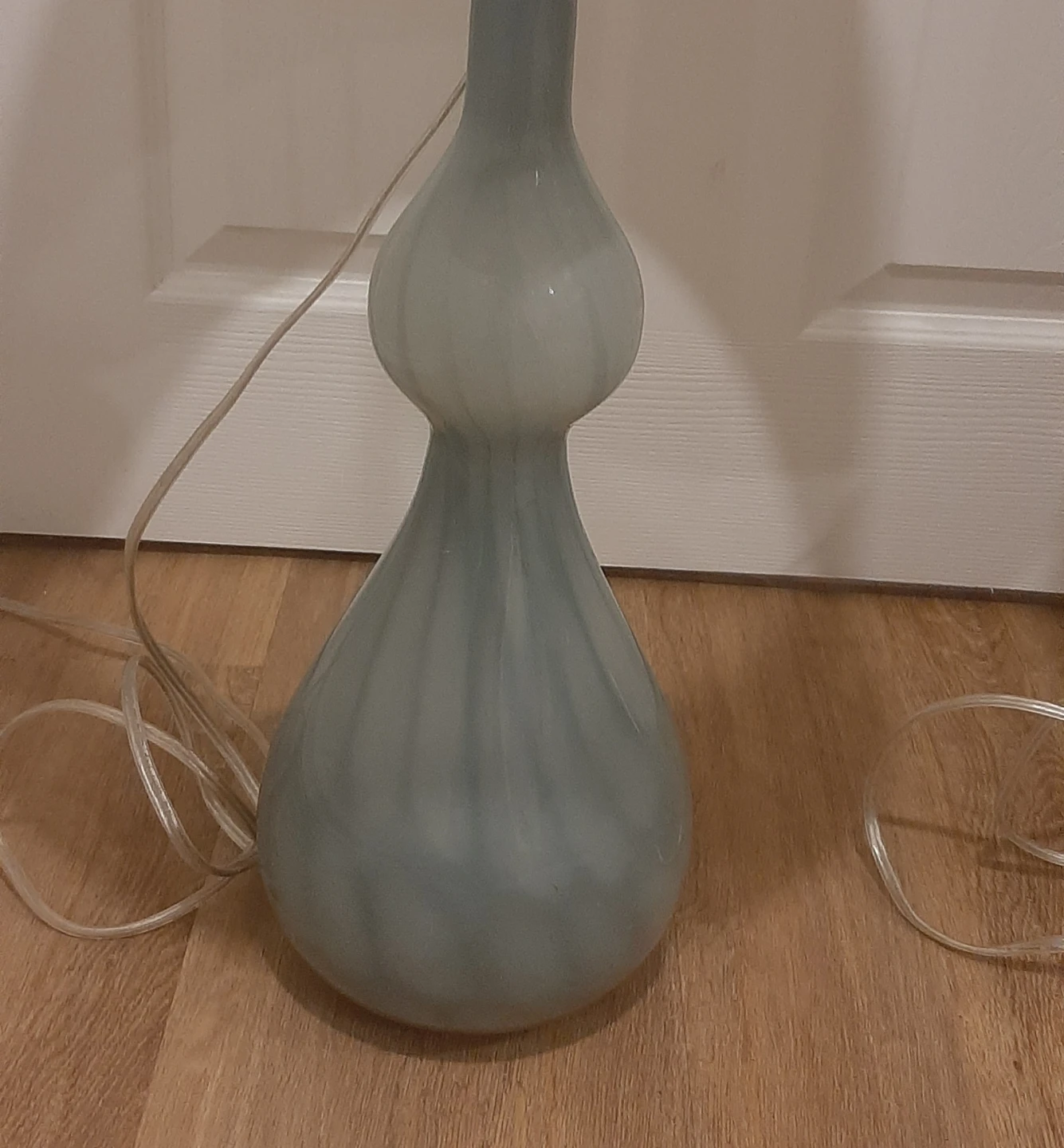 Set of Two Blue Glass Table Lamps - photo 2