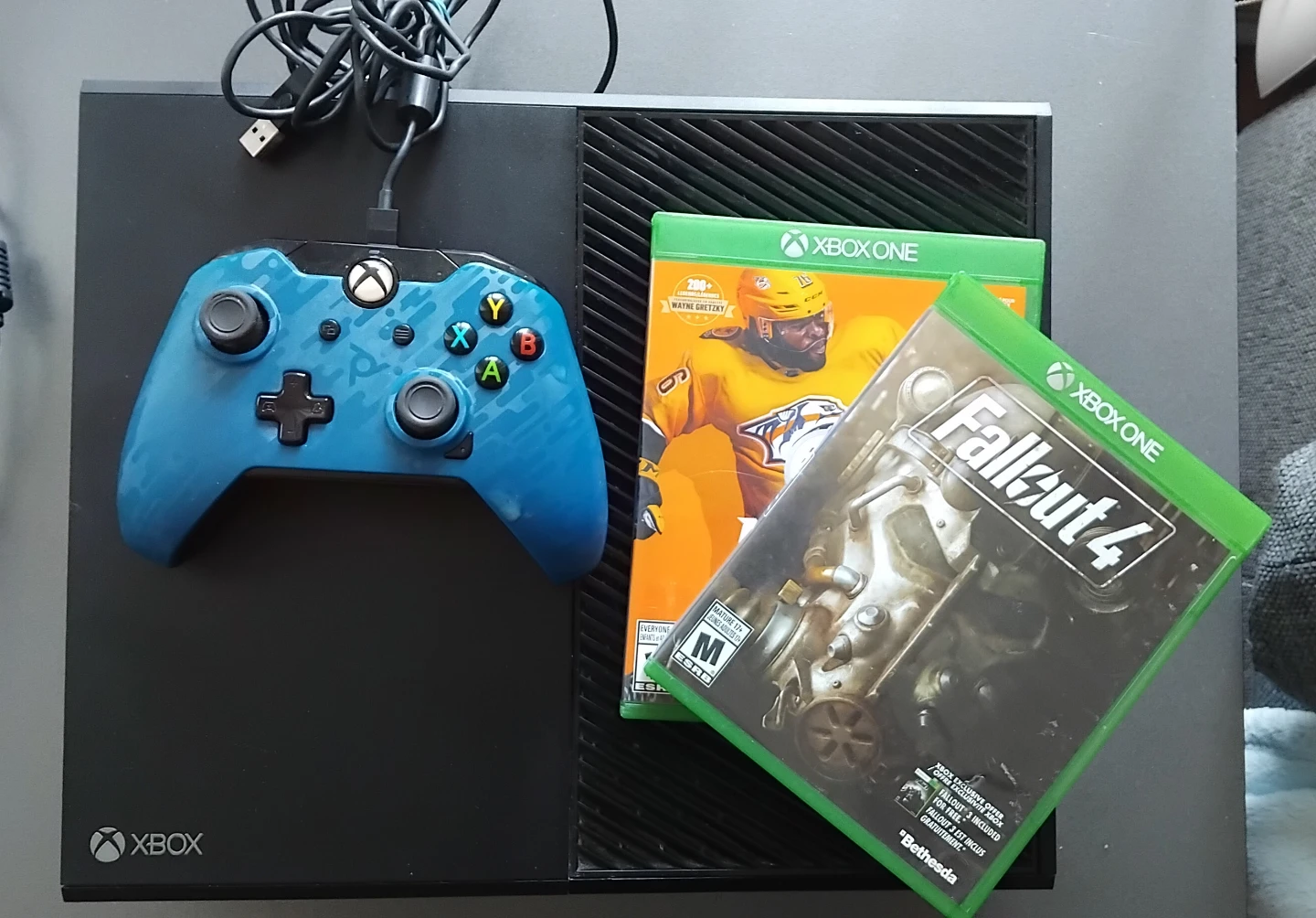 Xbox One Console with Controller and Two Games