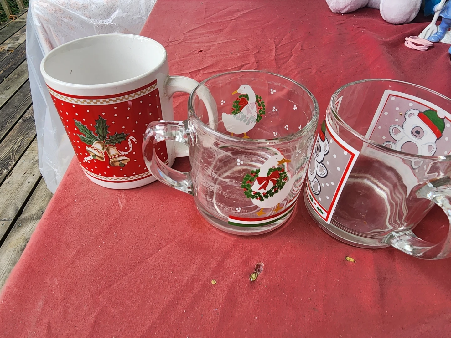 Set of 3 Christmas Holiday Mugs
