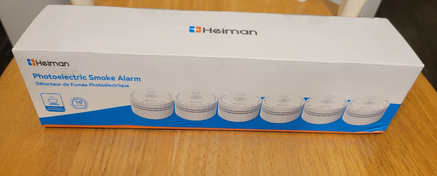 6-Pack / Heiman S1-S Ultra-Compact Smoke Alarm 10-Year Battery