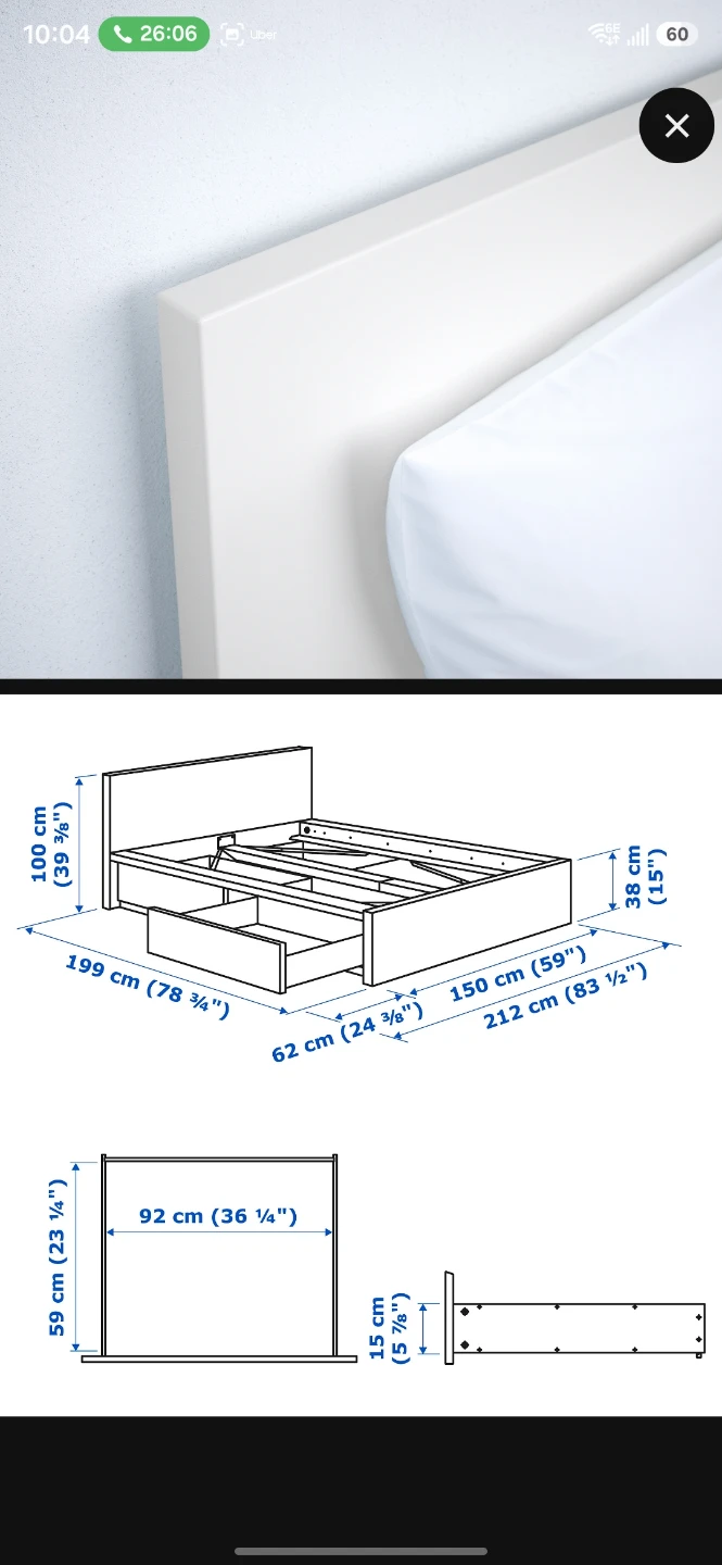 Ikea queen bed