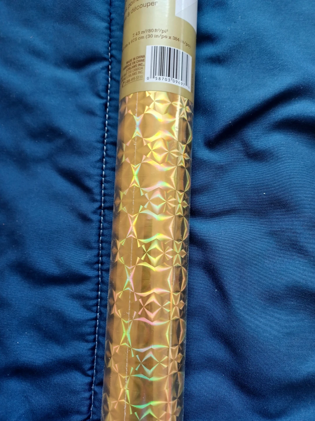 Life at Home Holographic Gift Wrap Gold
