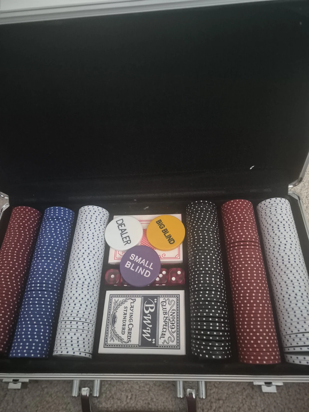 Poker Chip Set in Carrying Case