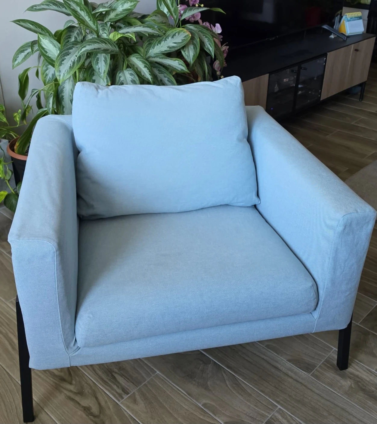 Light Blue Accent Armchair - photo 2