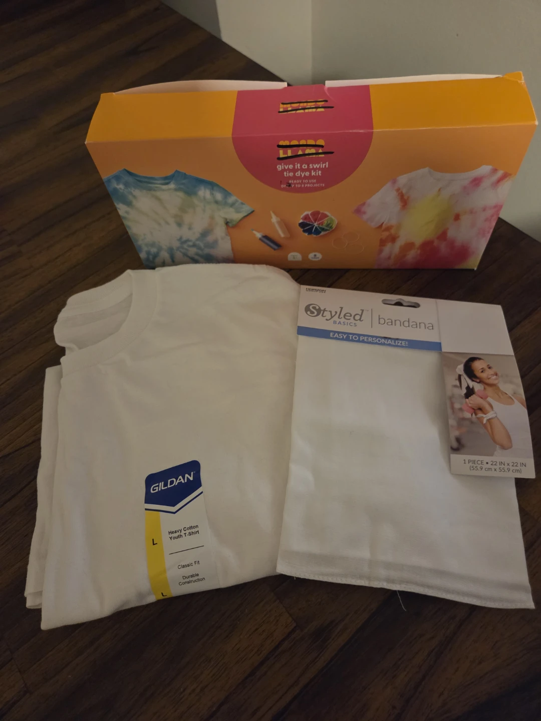 Tie Dye Kit with Gildan T-Shirt and Styled Basics Bandana
