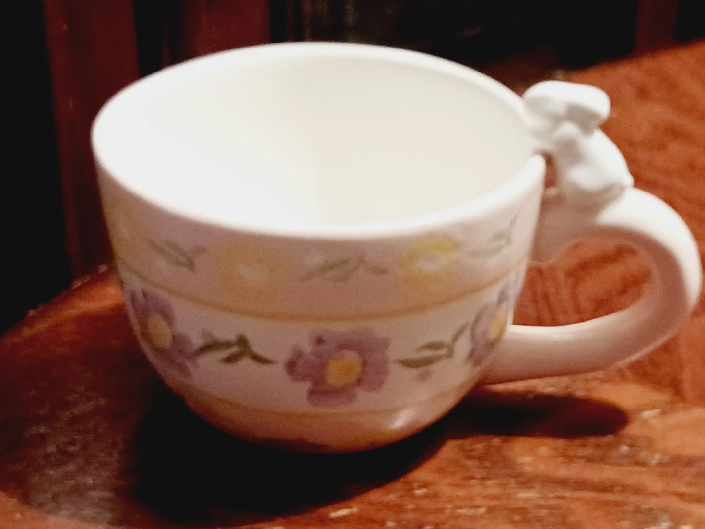 Cute Floral Ceramic Mug with Bunny Handle - photo 2