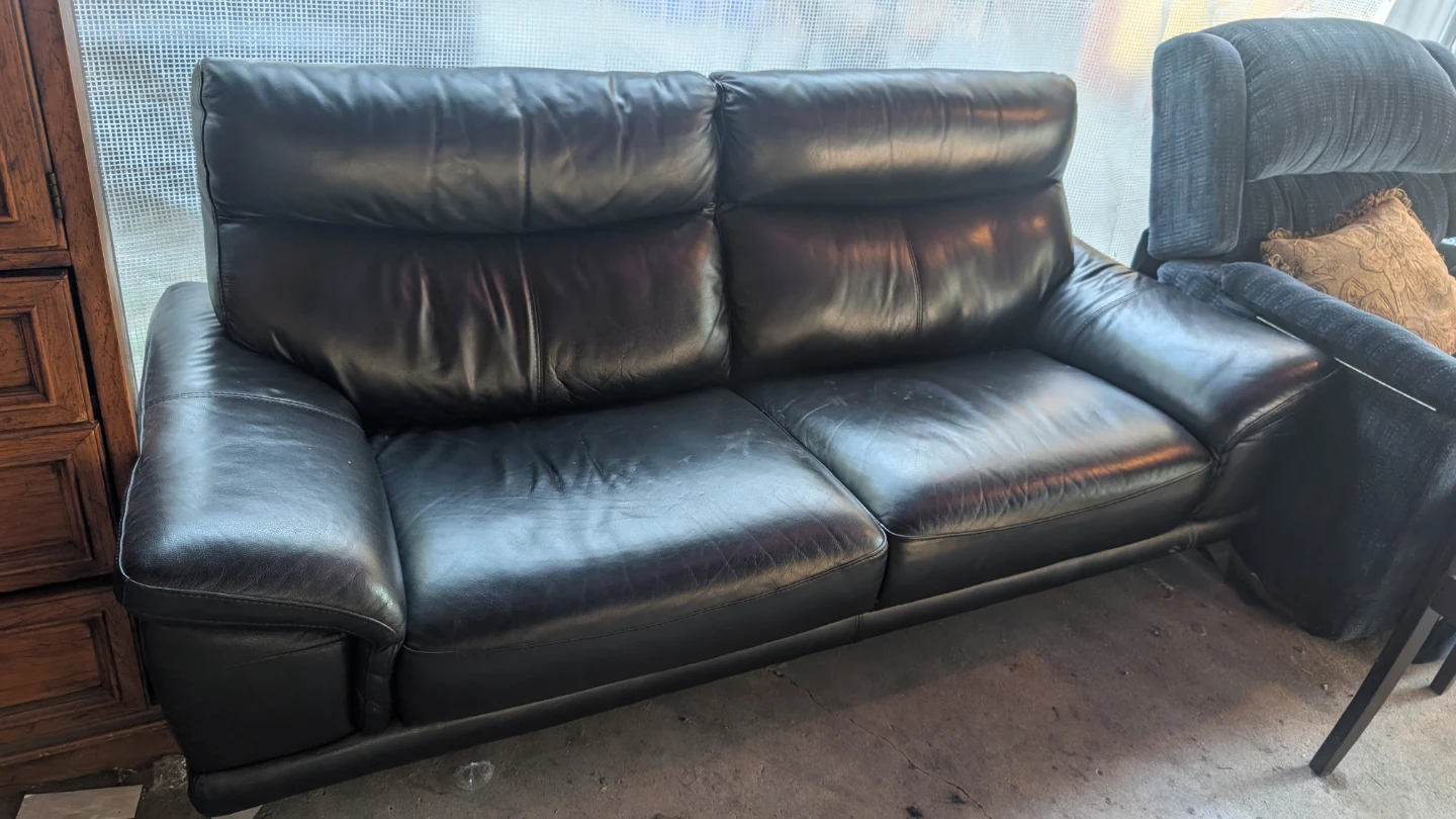 Black Leather Sofa