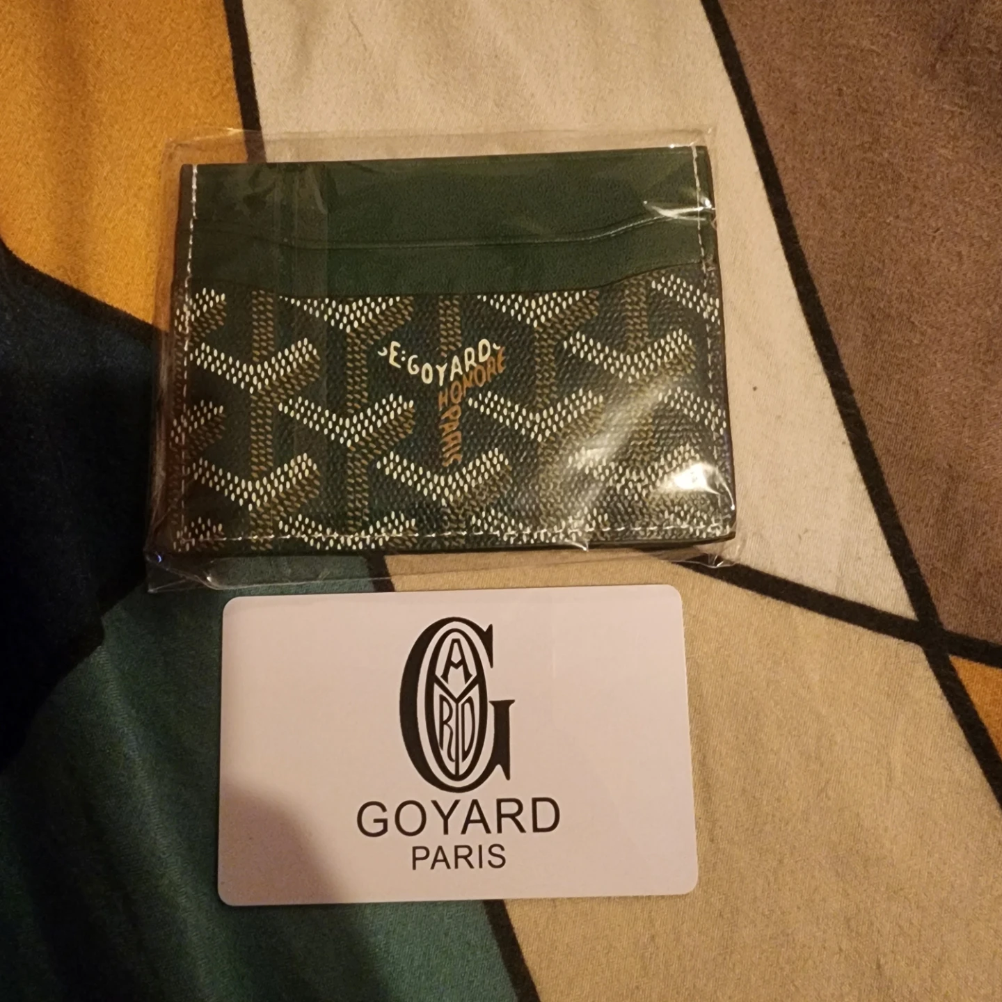 Goyard Card Holder Green