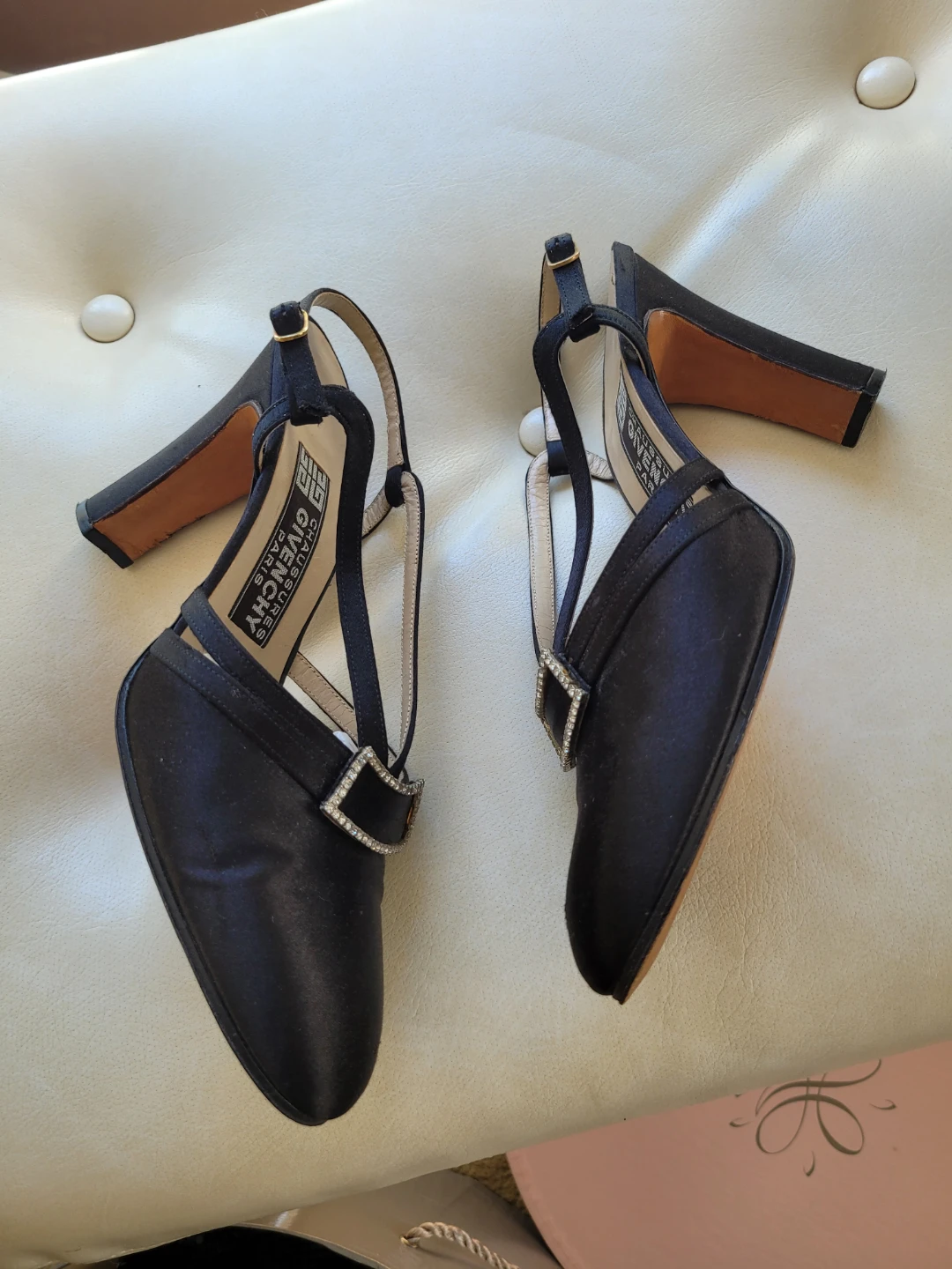 Vtg. Authentic Givenchy Paris Satin Slingbacks - photo 5