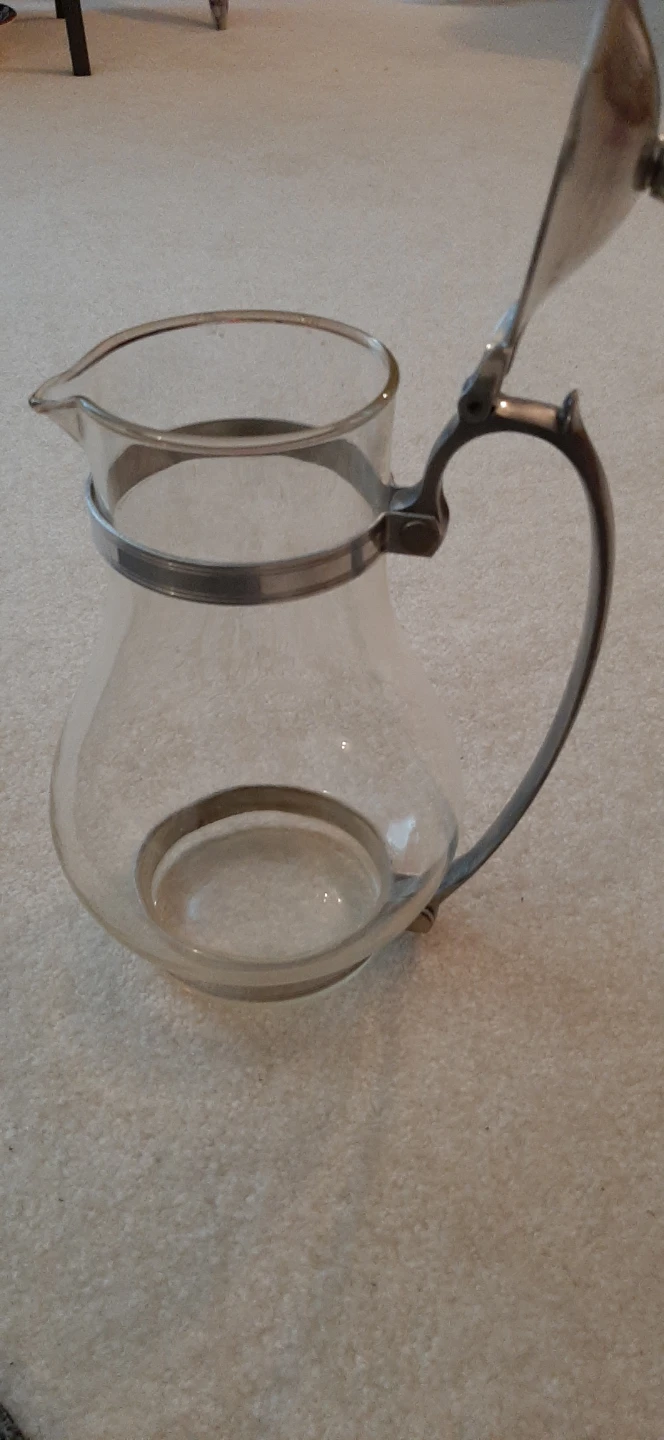 1930's  Art Deco McKee chrome and glass Carafe - photo 3