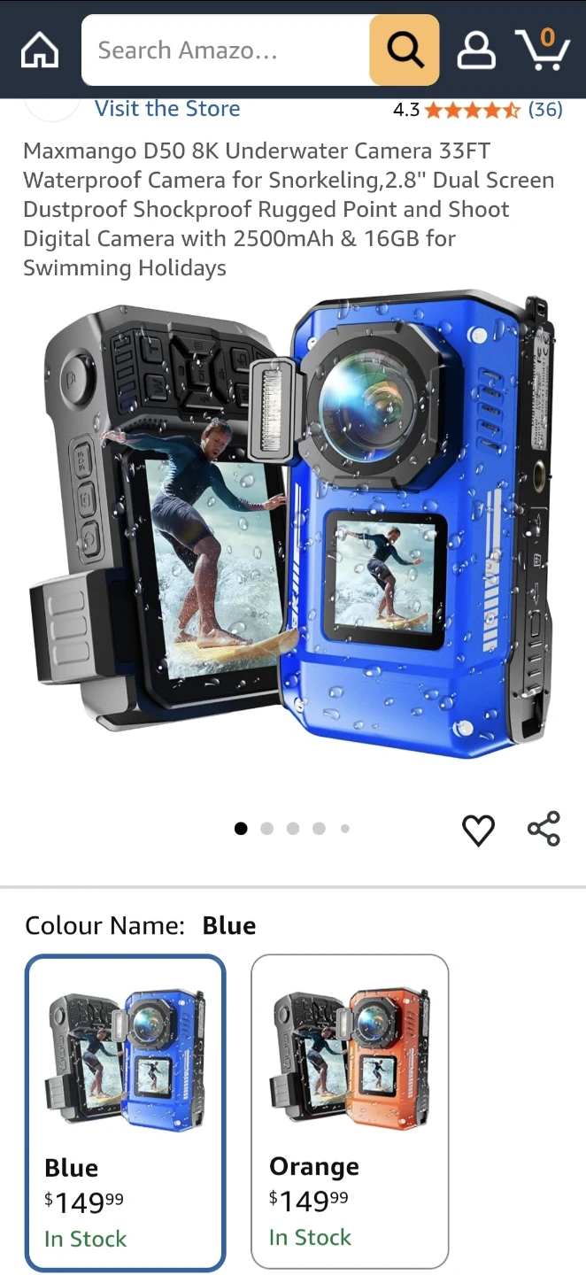 8K Underwater Camera