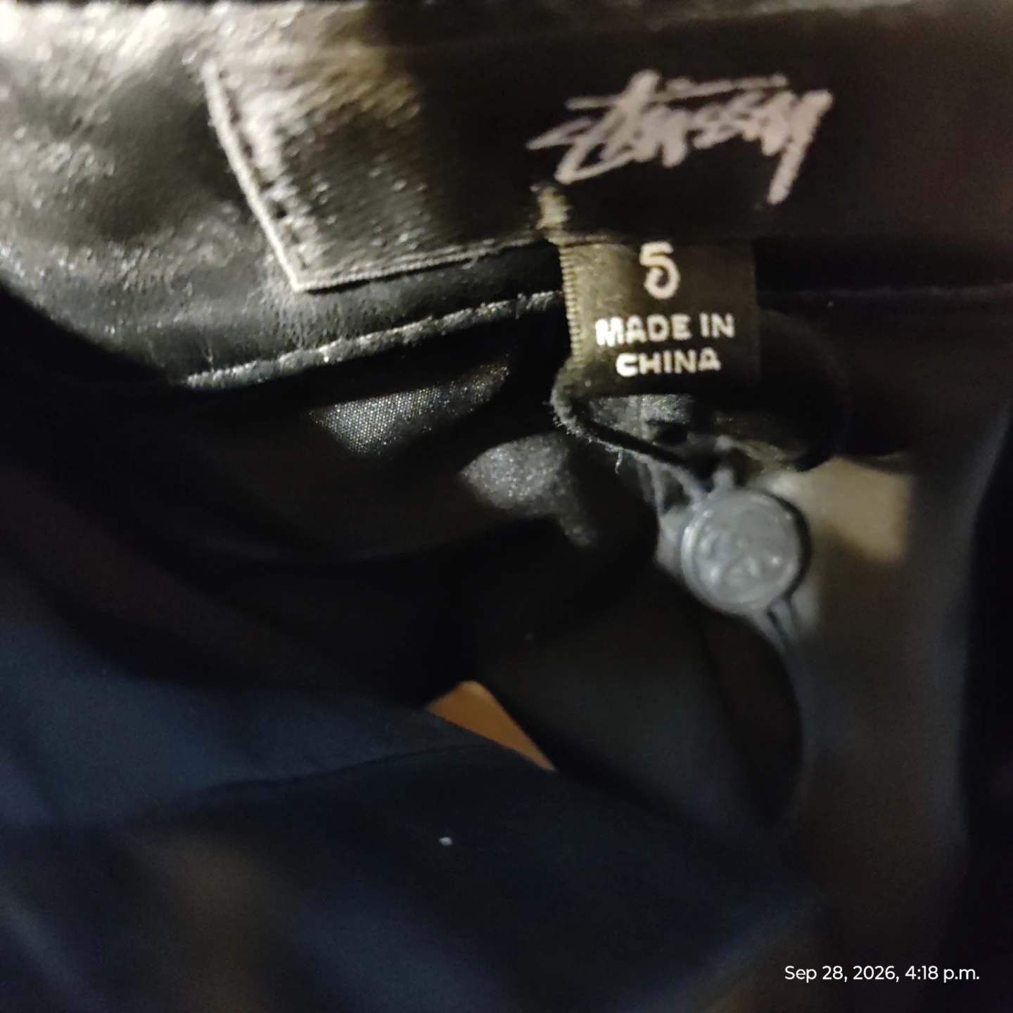 Stussy Black Leather Skirt Size 5 - photo 2