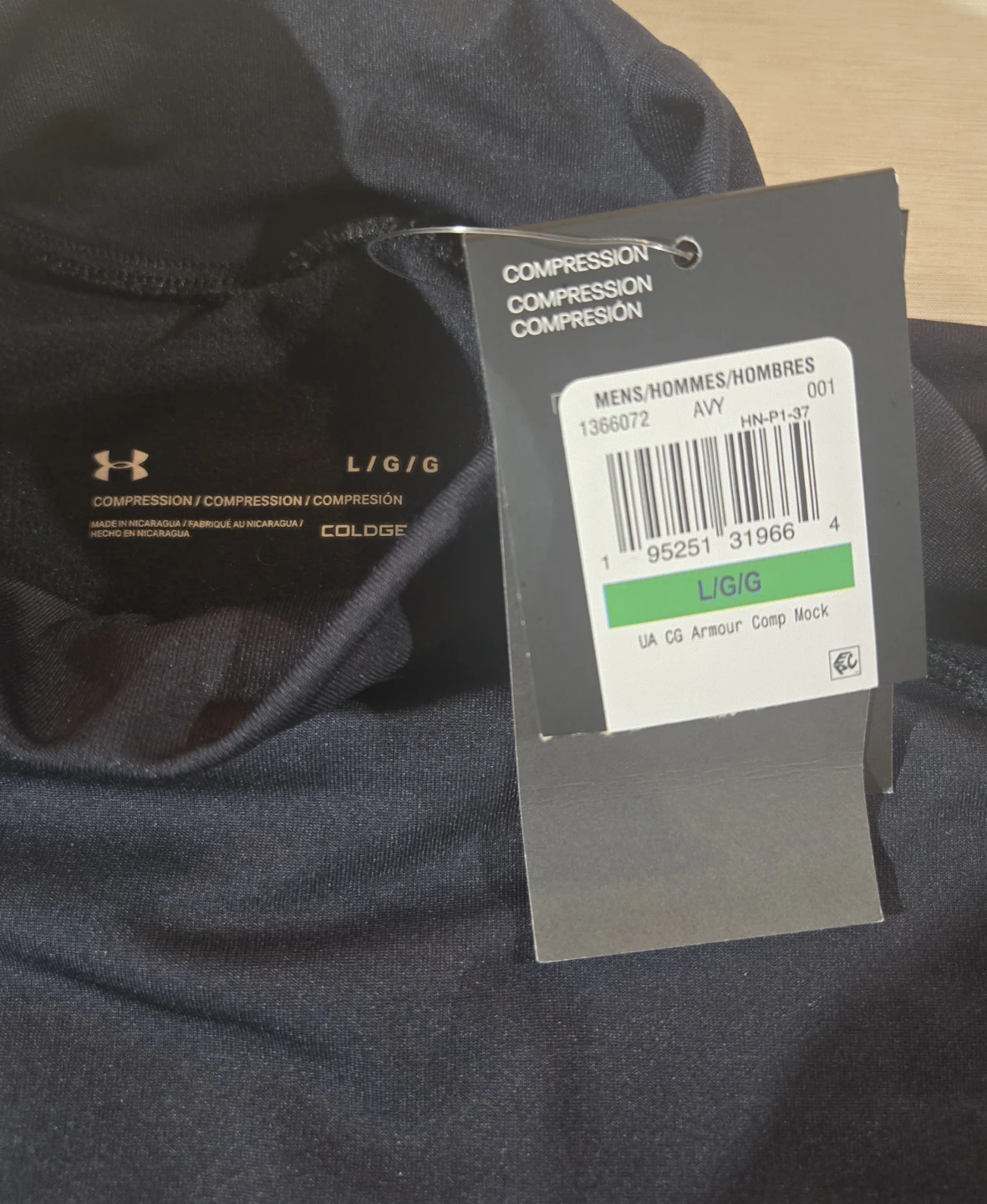 Men's Compression Mock Long Sleeve ColdGear Large.  BNWT. - photo 4