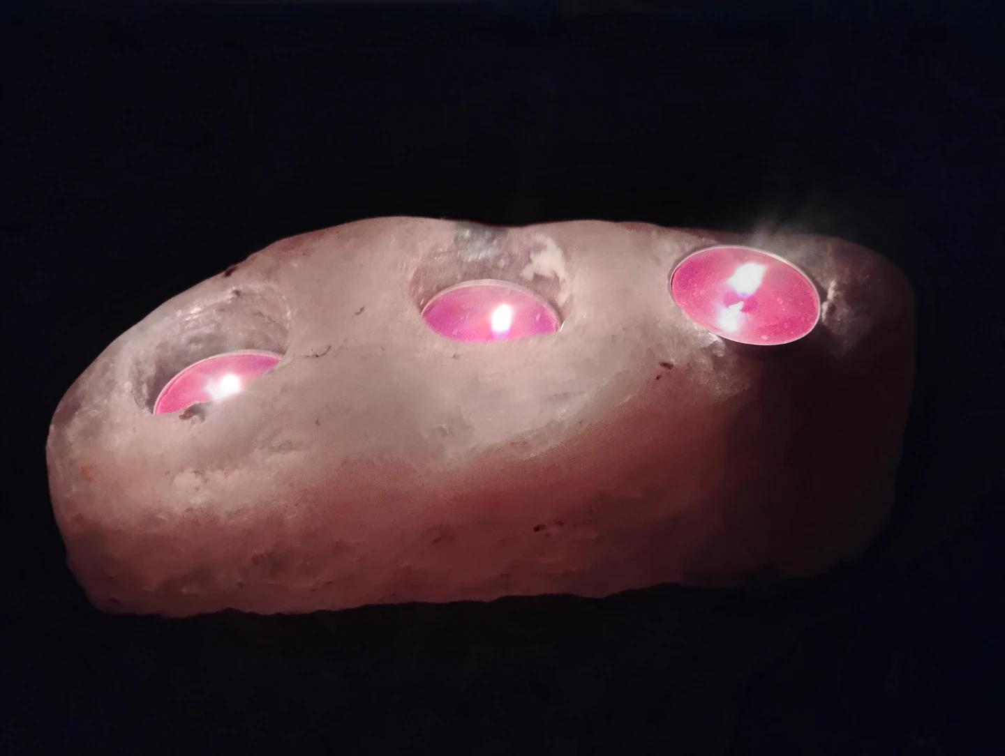 Himalayan Salt Tea Light Candle Holder - photo 2