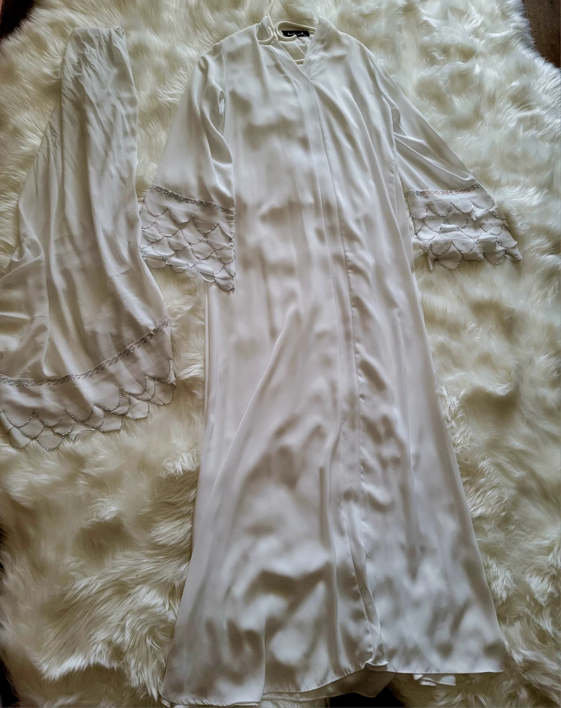 🤍XL White Kaftan with Saprkle sleeve maxi dress🤍 - photo 5