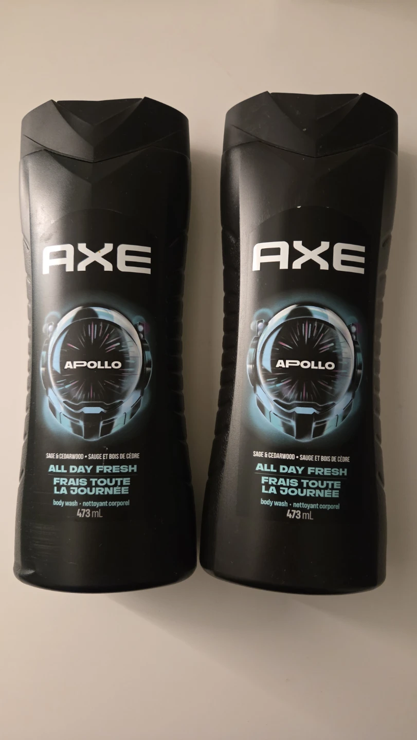 2 Axe Apollo Body Wash Bottles
