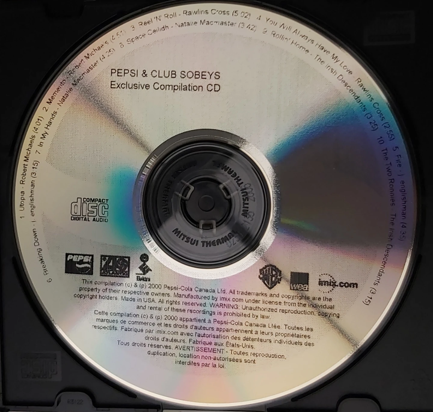 Pepsi & Club Sobeys Exclusive Compilation CD