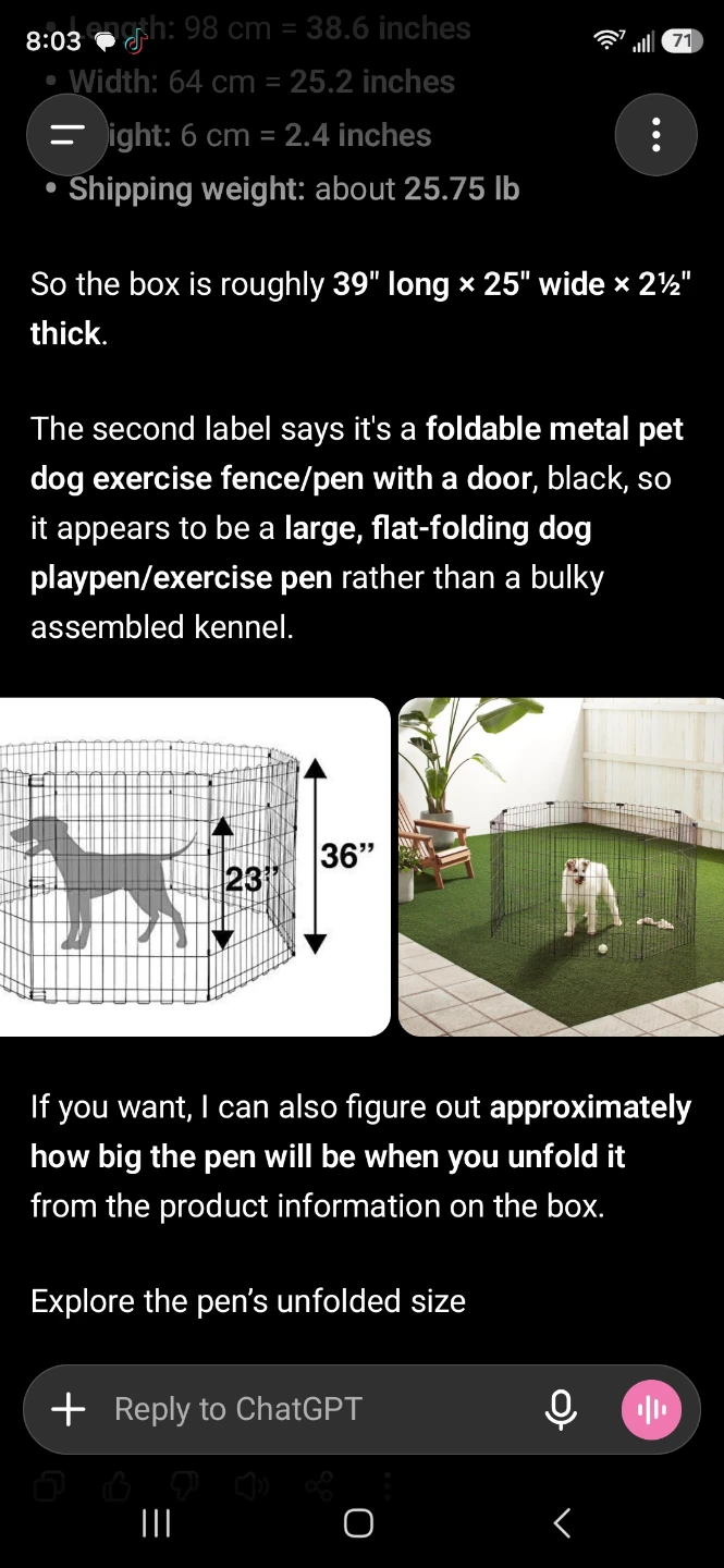 Amazon Basics Foldable Metal Pet Exercise Fence - photo 3