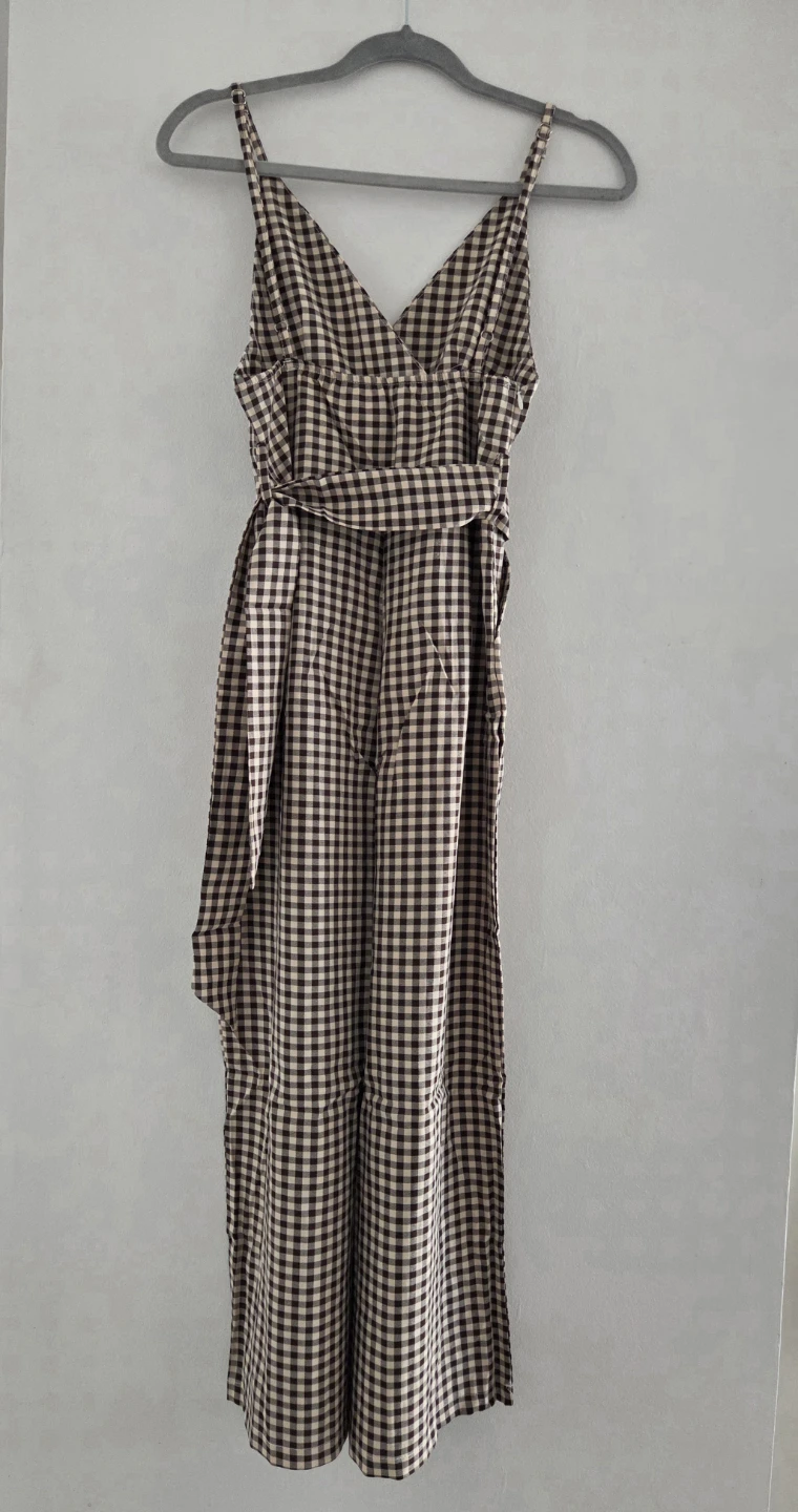 Black and white checkered jumpsuit - photo 3