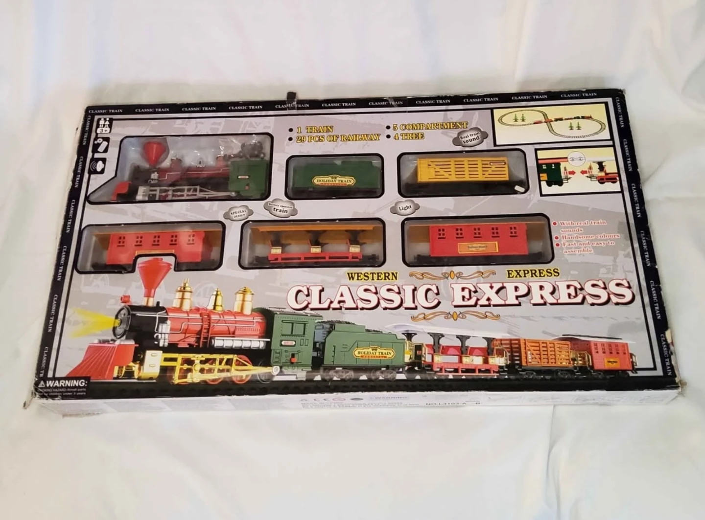 New Vintage Western Express Holiday Train battery operated - photo 2