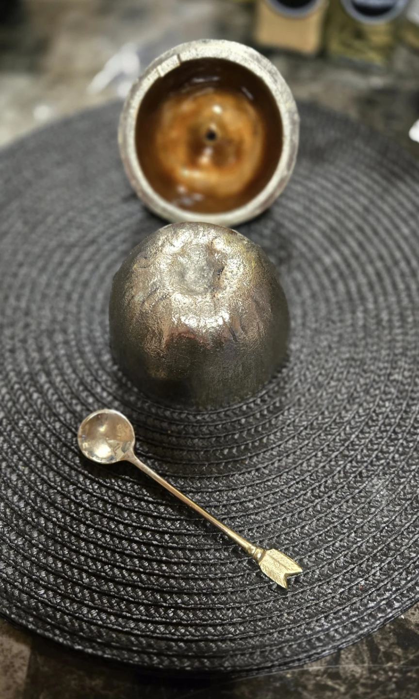 Metal Apple Shaped Spice Container with Spoon - photo 5