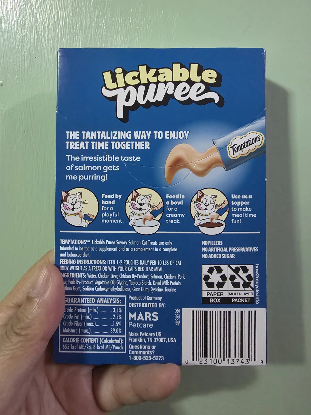 Temptations Lickable Puree Savory Salmon Cat Treats 4ct 🏈 - photo 2