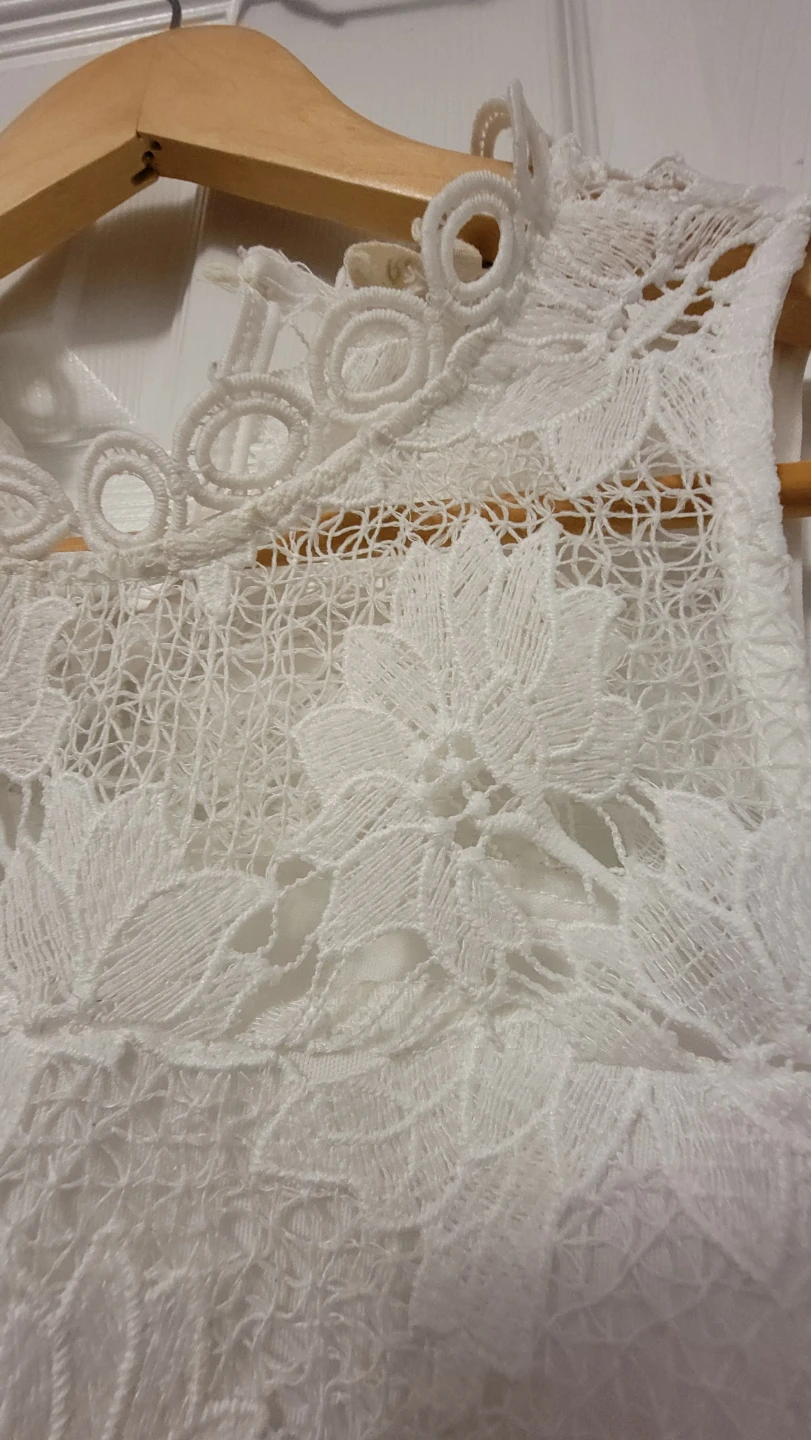 Boho White Floral Lace Halter Top - photo 3