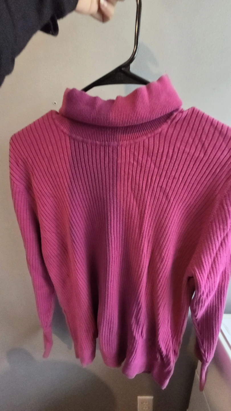 Pink Ribbed Turtleneck Sweater - photo 5