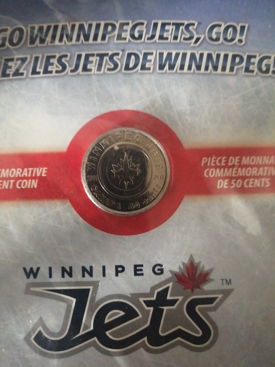 Winnipeg Jets 50 Cent Commemorative Coin
