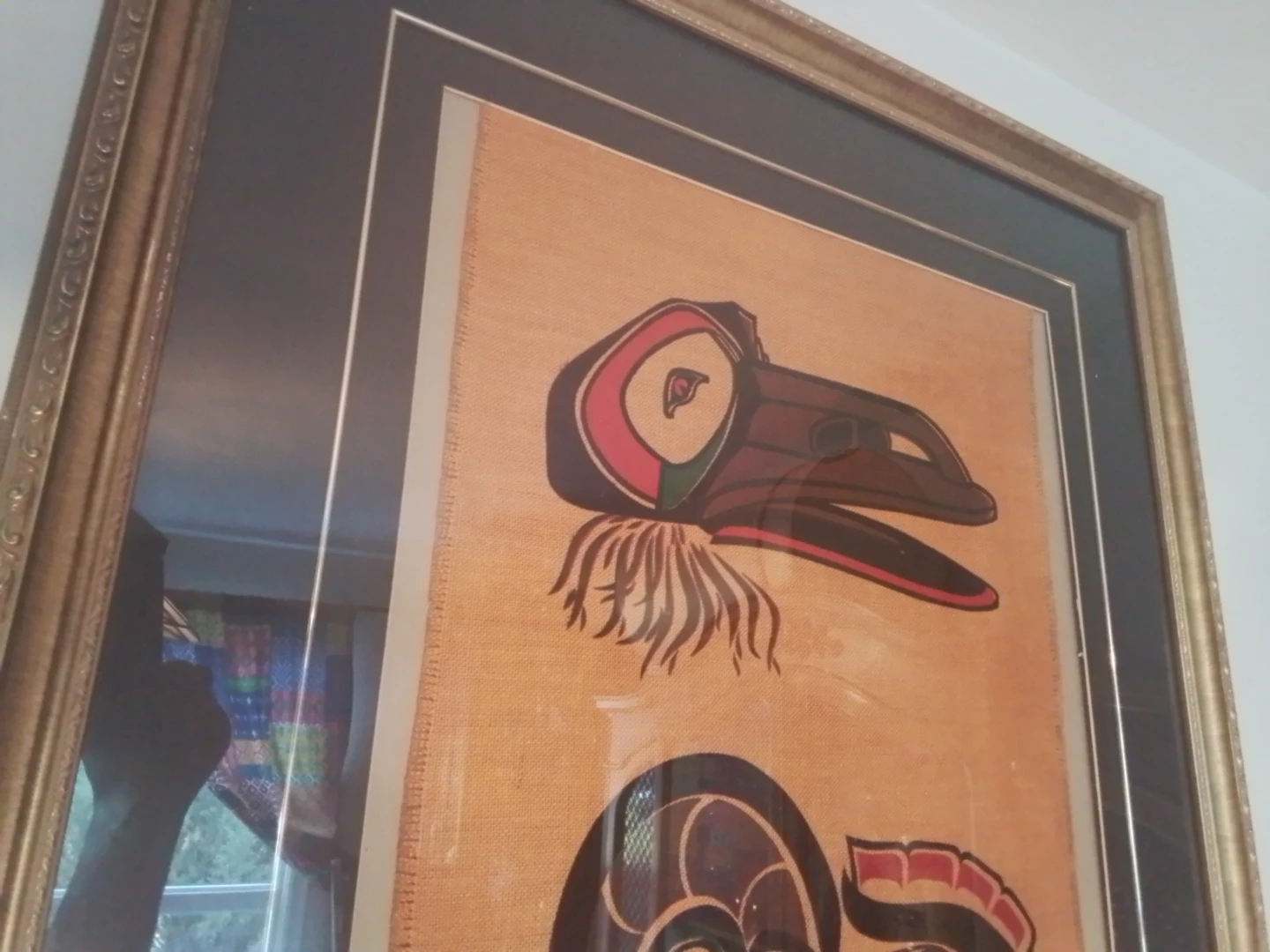 Vng Northwest Coast Indigenous Art Silkscreen Print on Burlap - photo 4