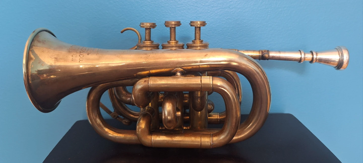 Vintage Brass Pocket Trumpet/ Cornet - photo 3