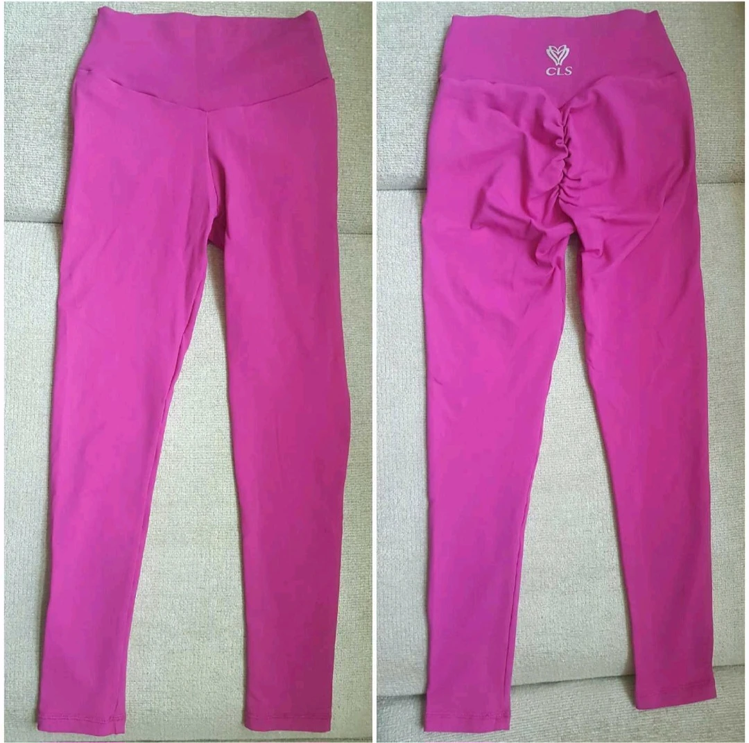 Hot Pink Scrunch Leggings