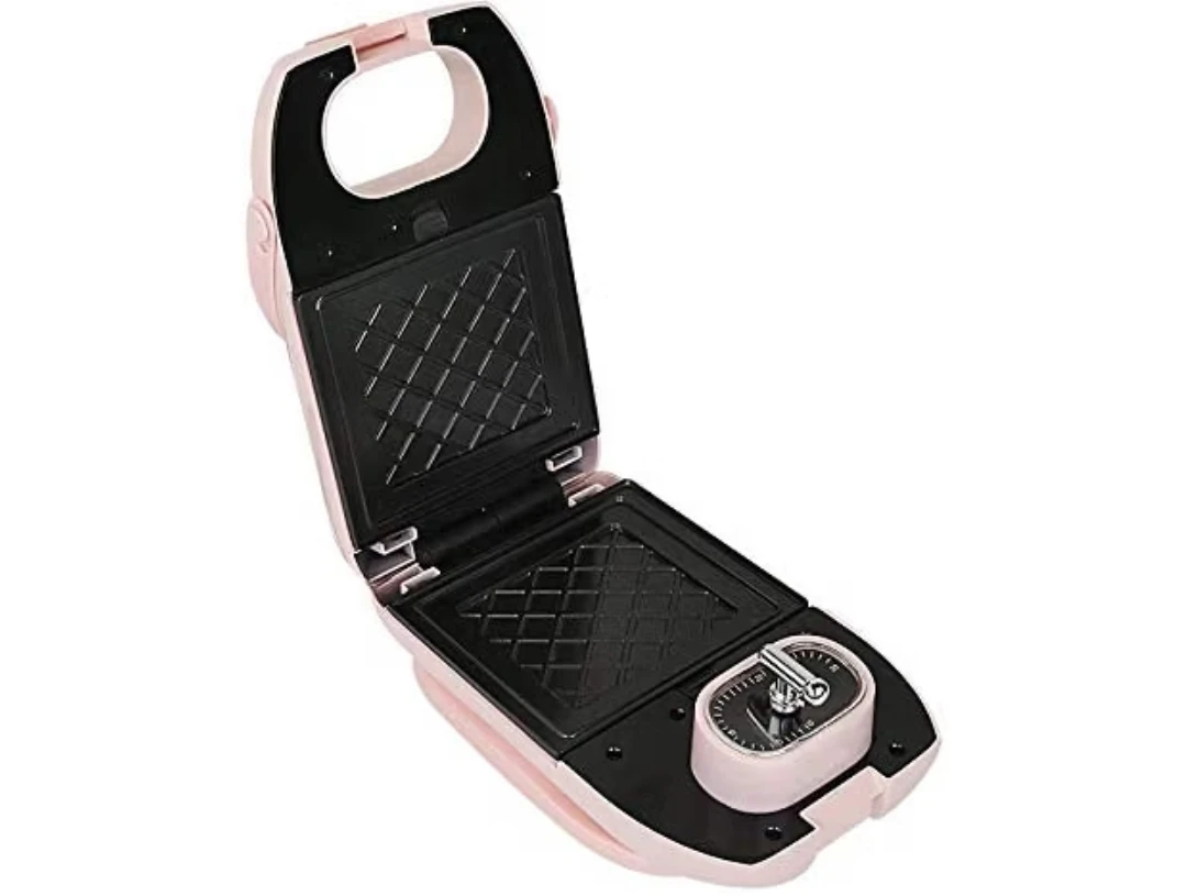 🏈 Pink Portable Sandwich and Waffle Maker - photo 4
