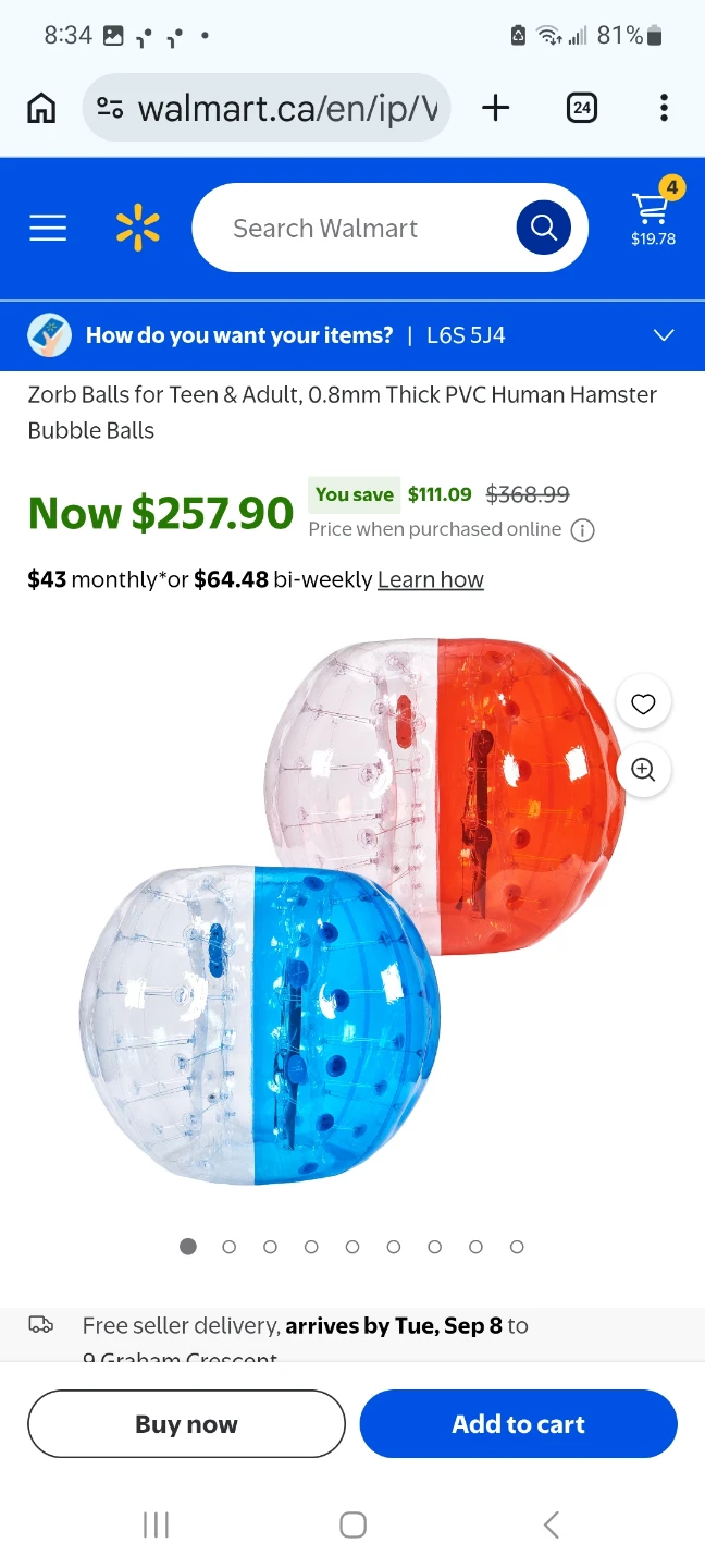 VEVOR Inflatable Human Bubble Balls