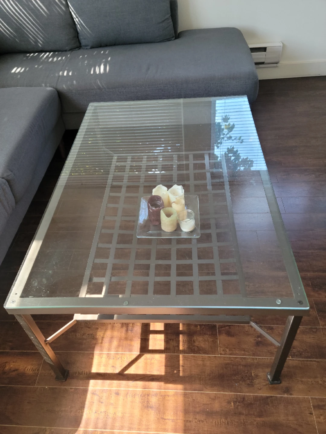 Metal and Glass Coffee Table - photo 2