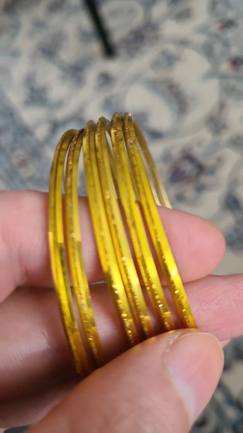 Set of 6 Gold-Tone Bangles (2.5 inches diameter) - photo 4