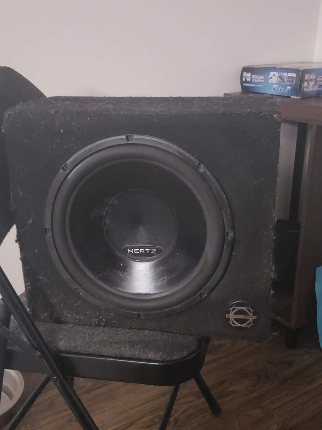 Hertz Subwoofer with Clarion ProAudio Amplifier