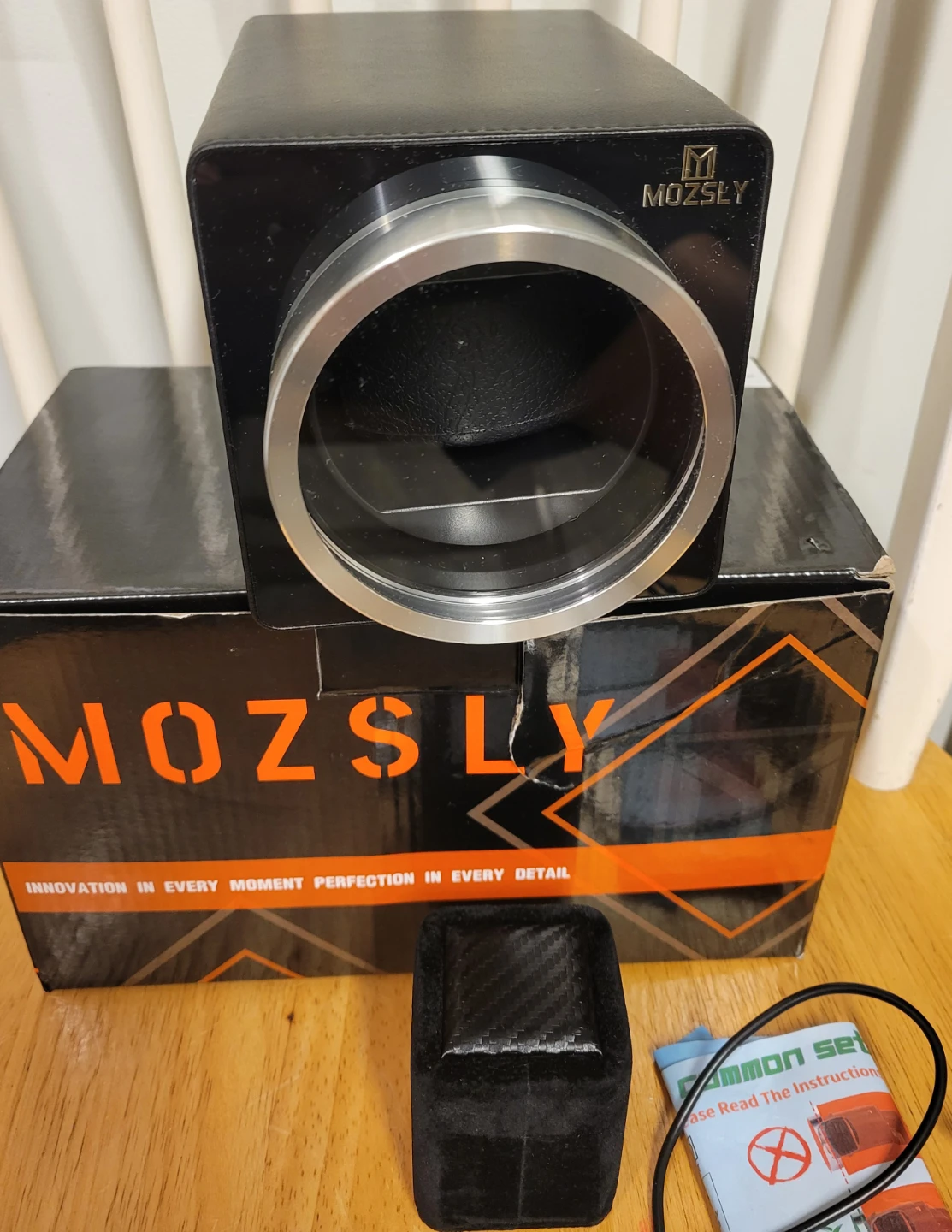 MOZSLY Watch Winder Automatic Watch w/ Quiet Motor Black NEW - photo 4