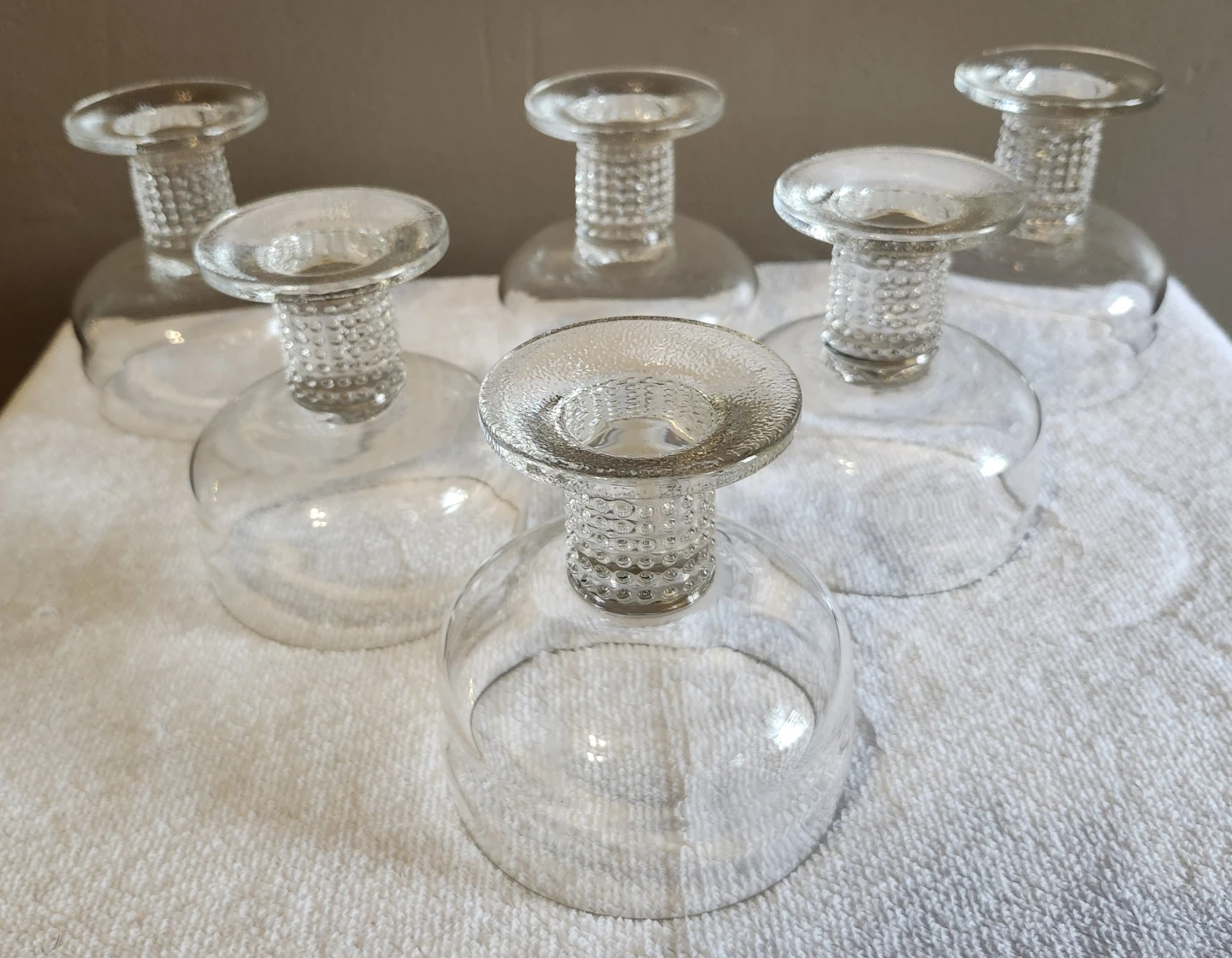 6 Clear Glass Pedestal Coupe or Sherbet Glasses - New, - photo 4