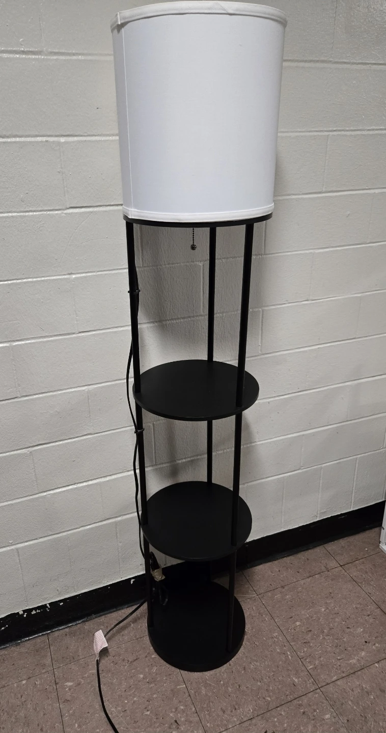 Mainstays 3-Tier Shelf Floor Lamp Tower