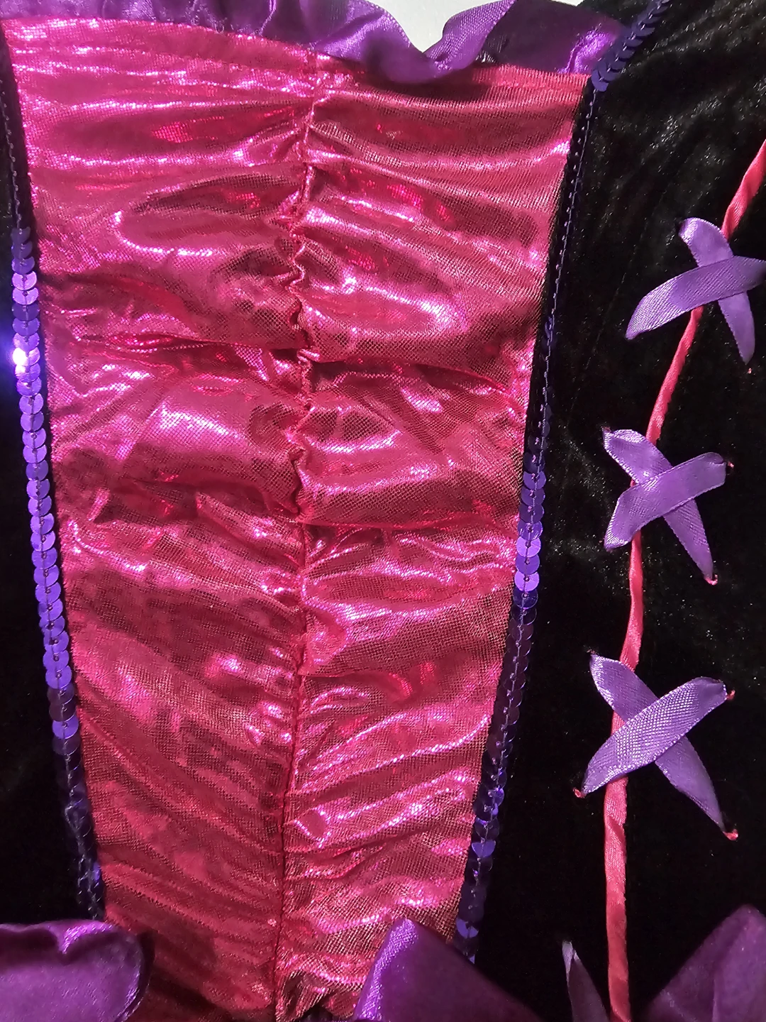 Girls Purple and Pink Witch Costume Dress - photo 2