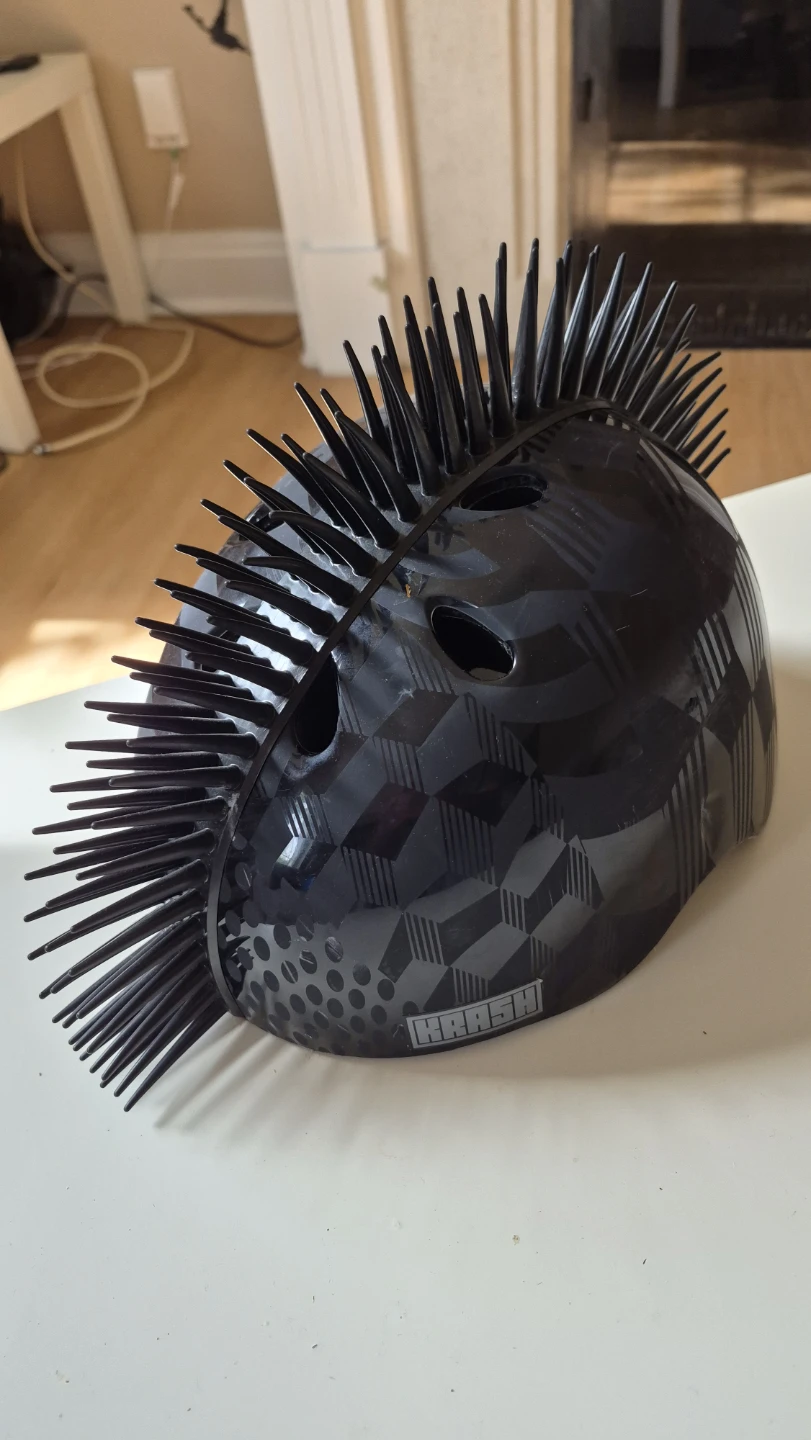 Krash Youth Mohawk Helmet Black Medium