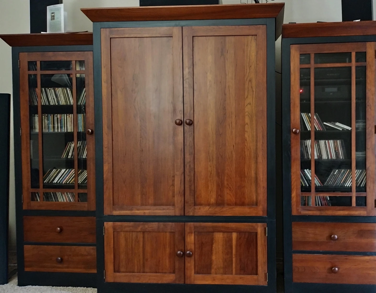 Ethan Allen Three-Piece Entertainment Center Set
