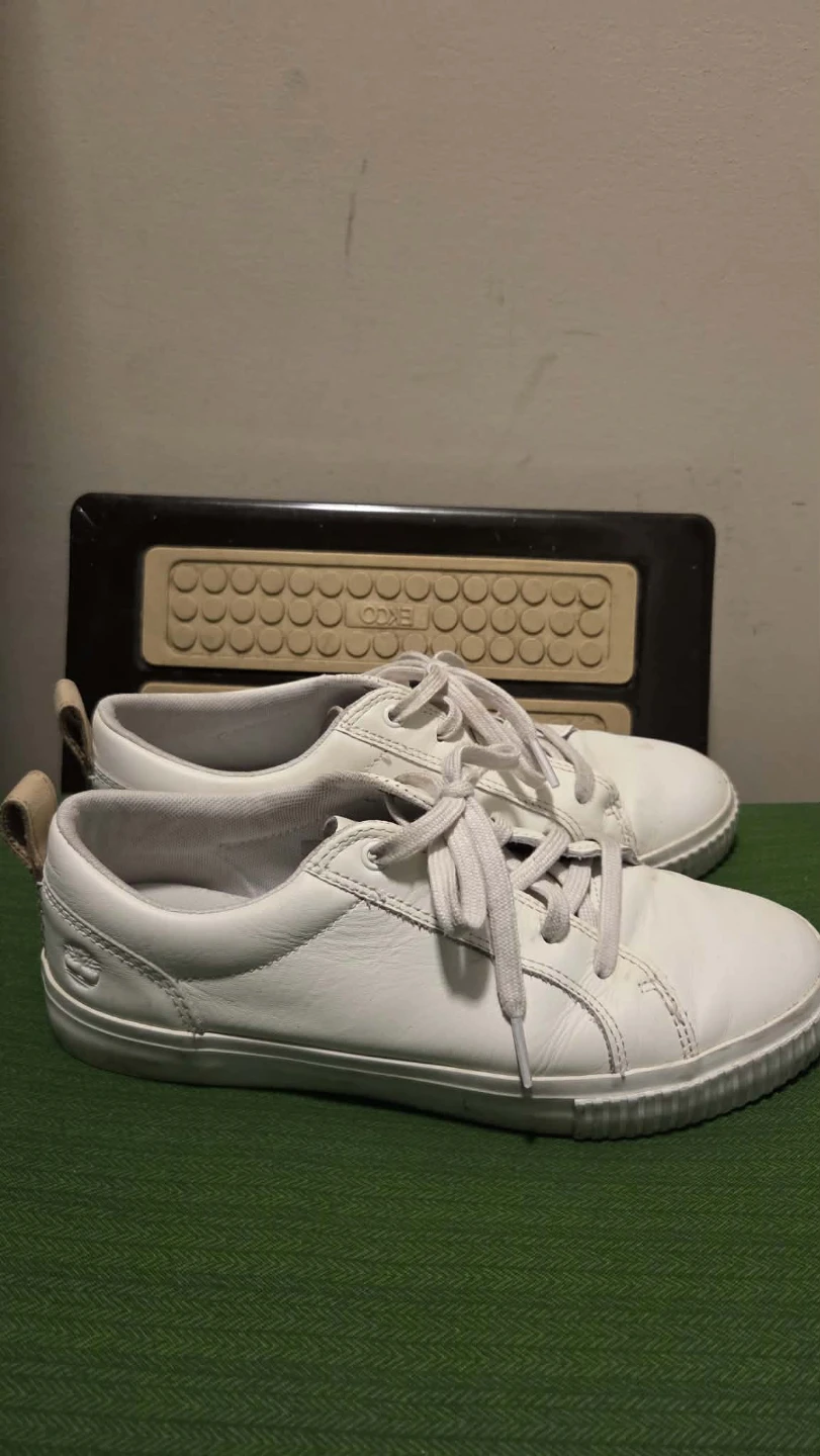 Timberland White Leather Sneakers - Women's Size 8 - photo 2